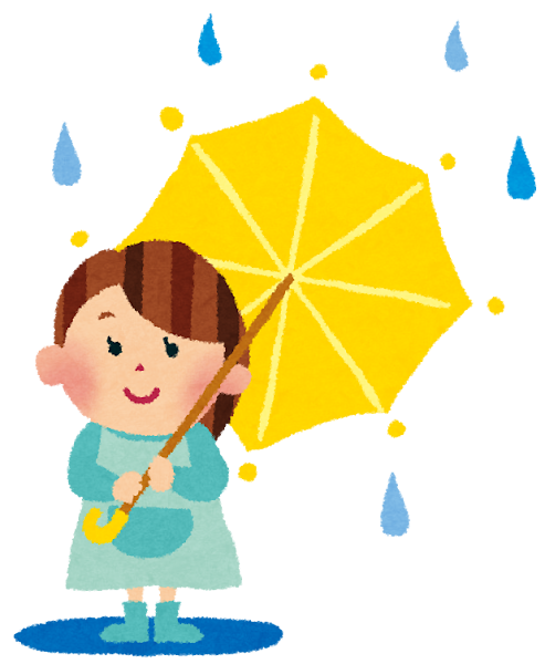 梅雨のイラスト「傘と女の子」 | かわいいフリー素材集 いらすとや